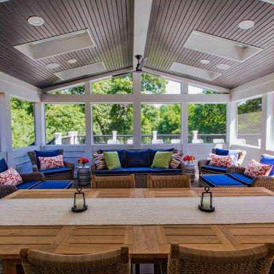 screened porch interior looking away from house