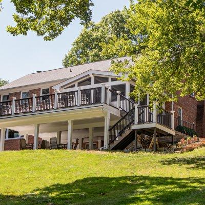 rear view of deck addition