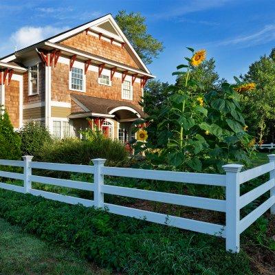 exterior corner two-story addition