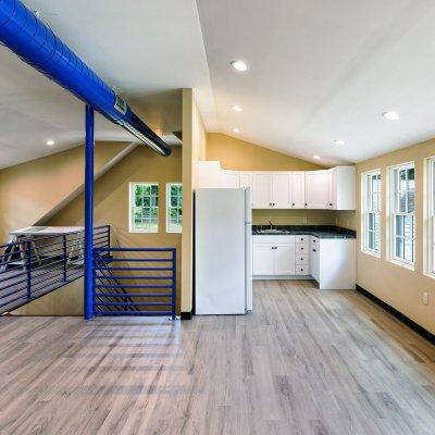 garage loft and Kitchenette interior